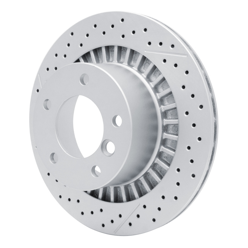 Mercedes-Benz G65 AMG Brake Rotor (1) - Rear - R1 Concepts - GeoSPEC Coated Rotor - Drilled and Slotted - `13-`18